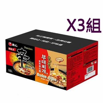 [COSCO代購6] W115014 農心 拉麵組合 部隊鍋麵X4入 + 頂級辛拉麵X4入/組  三組