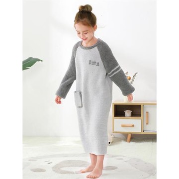 冬季兒童睡衣連體衣睡袍浴袍保暖一體式家居服男童寶寶親子連衣褲