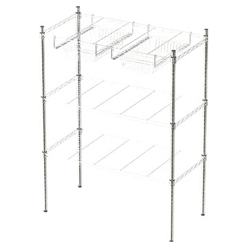 dayneeds 日需百備 輕型架 含二組滑軌式拉籃  90 x 45 x 120cm  電鍍  3層