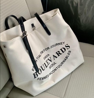 法國質感流行包包新款網紅大容量大學生上課帆布包女文藝復古