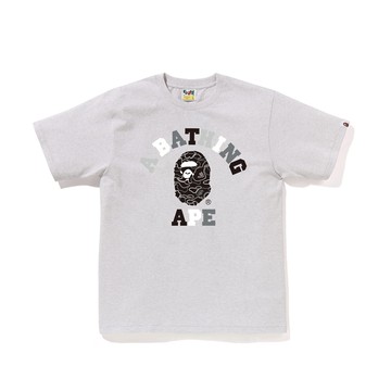 BAPE Neon Camo College Tee Gray T恤 霓虹燈線條大學猿 短T 短袖 灰 1L30110038-GY [台灣現貨]