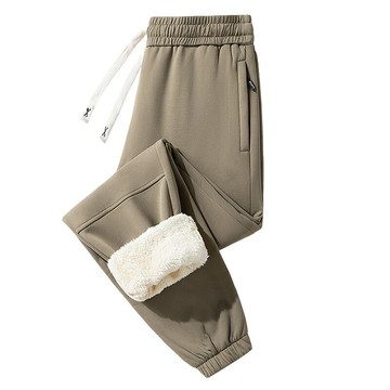 現貨+預購 休閒褲保暖長褲-百搭羊羔絨保暖束腳男褲子4色74it38【獨家進口】【米蘭精品】