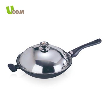 【 瑞康屋UCOM】不沾鍋-炒鍋單柄36cm附鍋蓋