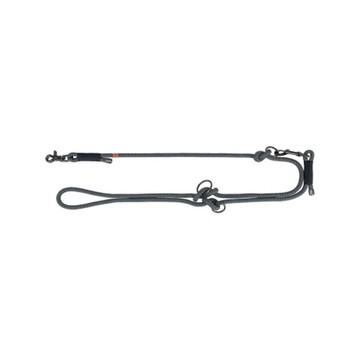 Trixie 寵物用品 多功能可調式編織軟繩-黑灰 L–XL: 2，00 m/ø 13 mm (TX1985301)