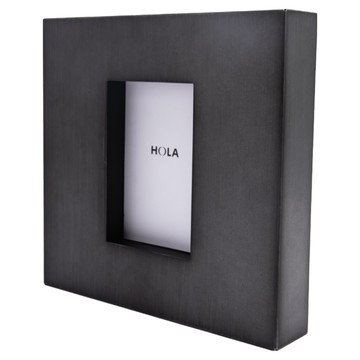 HOLA 和樂家居 伊登簡約金屬牆面相框 4x6吋  25.5 x 25.5 x 5cm  方框 拉絲黑  1個
