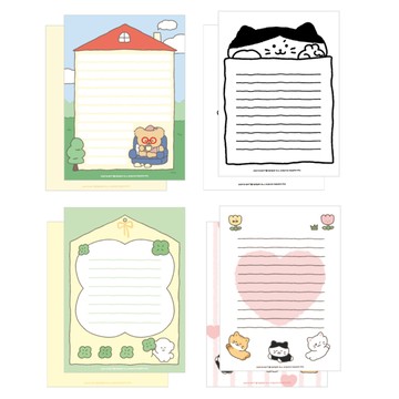 🇰🇷 韓國KKOBA 現貨 TETEUM 眼鏡小熊 ver.2 信紙信封組 賀卡 生日卡片 韓國文創 眼鏡熊