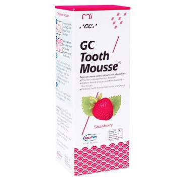 GC 而至 Tooth Mousse 牙齒乳膏 草莓口味 不含氟 兒童牙膏 40g  1條