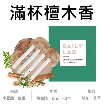 Daily Lab LQ 小金條系列車載香氛香片替換裝補充包(4片裝)滿杯檀木香