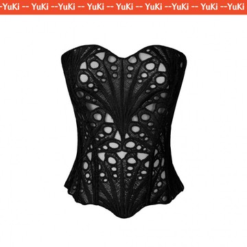 預購️時尚性感鏤空魚骨胸衣小眾設計綁帶抹胸上衣派對蹦迪外穿搭配辣妹