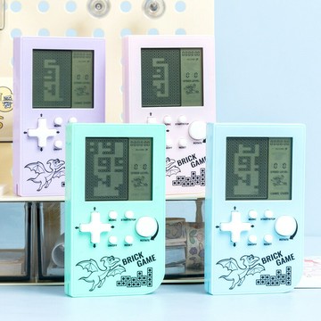 跨境掌上大屏幕電子游戲機俄羅斯方塊游戲掌機經典黑白屏解壓玩具【Snowbelle優選】