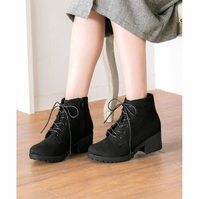 夢展望 Yumetenbo 厚底レースアップショートブーツ Women シューズ ブーツ 通販 Lineポイント最大get Lineショッピング