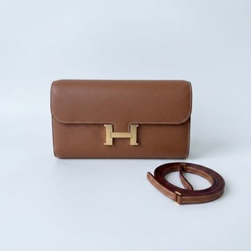 HERMES 愛馬仕 Constance to go (金棕金/W刻印)