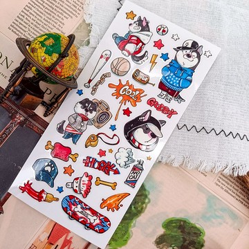 554 動物職人-哈士奇Series of Workers-Husky / 轉印貼纸