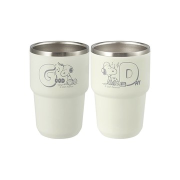 【康寧密扣Snapware】SNOOPY史努比好日子不鏽鋼分享杯(二入組)