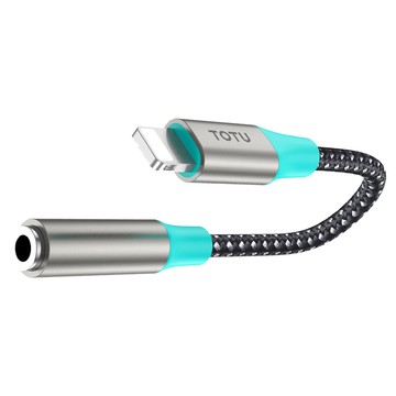 TOTU 拓途 Lightning轉3.5mm耳機孔轉接頭 AD-3系列 12.8cm 線控通話  1個