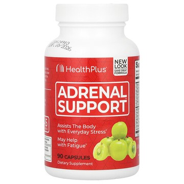 Health Plus, 腎上腺支援，90 粒膠囊