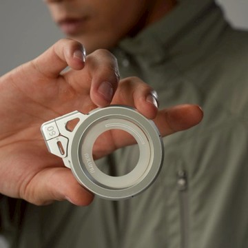 G09 磁浮夜光手機支架指環扣 (雙面 MagSafe 磁吸) 機械銀 (贈 夜光指環扣)