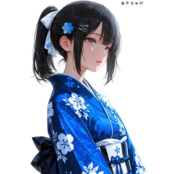 【12月新作2】07-110-0039 人物貼紙 和服女孩