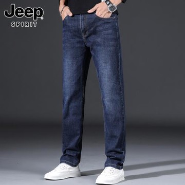 吉普牛仔褲男士春季寬松直筒百搭長褲子20256新款潮流休閑男褲