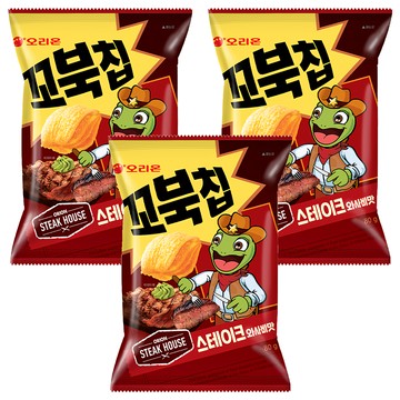 ORION 好麗友 烏龜脆片 芥末牛排  80g  3包