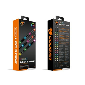 【享最高折300】COUGAR 美洲獅 RGB LED Strip 幻彩 ARGB燈條/長45公分/15顆LED燈/附帶磁鐵