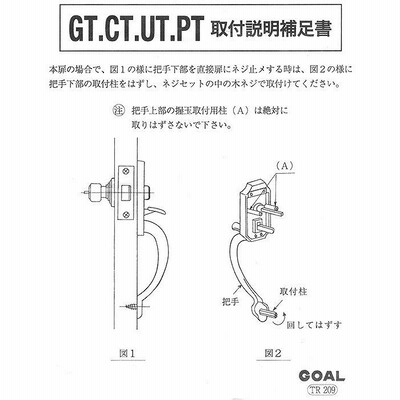 ゴール(GOAL) KA P-GT-5-OAK-71 BS64mm 扉厚(DT)27～35mm-