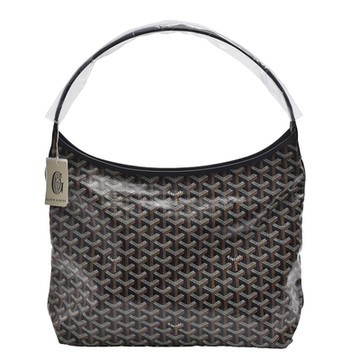 GOYARD 經典HOBO BAG系列印花防水帆布單肩背購物包(黑色)
