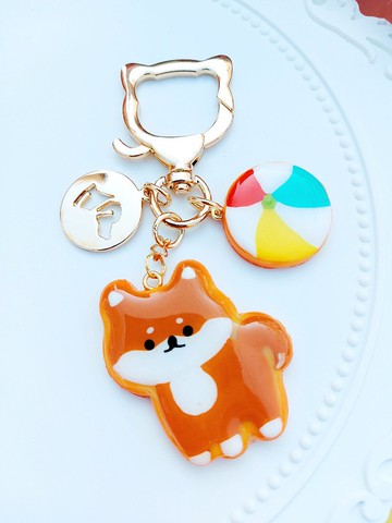 柴犬小朋友~仿真糖霜餅乾掛飾 / 鑰匙圈