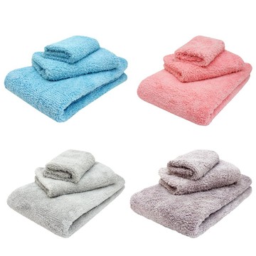 【MORINO】瞬間吸水超細纖維簡約方毛浴巾3入組 海藍【方巾+毛巾+浴巾】