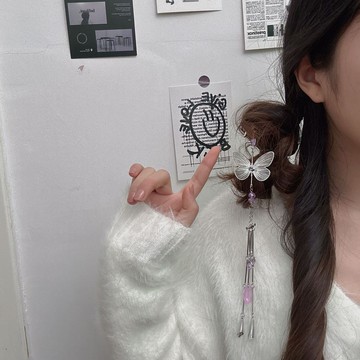 【台灣公司 可打統編】免運 新中式頭飾紫蝴蝶流蘇發簪國風步搖簪子后腦勺盤發釵漢服旗袍配飾 可開發票 全館五折 工廠現貨直銷 新品特價 z9211