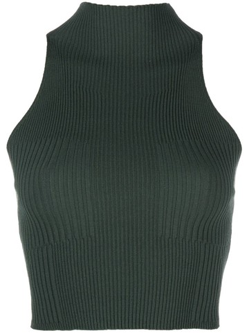 AERON - Lulu ribbed-knit top - women - Ecovero/Sorona - XXL - Green