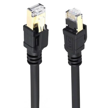 DTAudio 高速網路線 5m 鍍金頭 Cat.8 分享器/數據機/機上盒/電競專用  黑色  1條