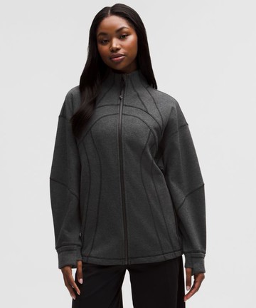 Define Oversized Jacket Brushed Ribbed Size 0