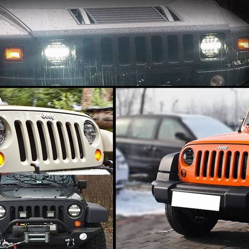 7インチ 75W LED ヘッドライト JEEP JK TJ スズキジムニー