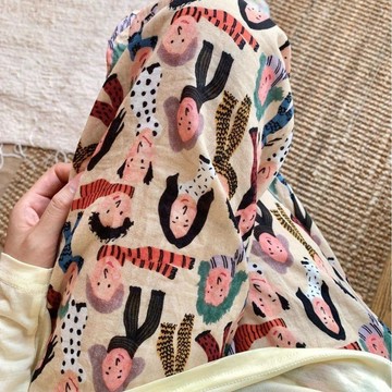 雲朵棉睡褲 塗鴉小人長褲 甜美可外穿長褲 休閒遛彎褲子 居家褲 顯瘦長褲女 直筒長褲 女生褲子 高腰長褲 女生長褲