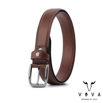 【VOVA 沃汎】台灣總代理 品味紳士復古休閒皮帶-咖啡色/VA007-001-BR