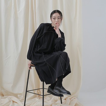 Renjian_人間多層次洋裝_23SF101_黑