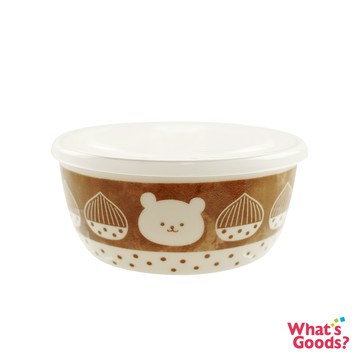 栗子熊附蓋陶瓷保存容器(500ml)
