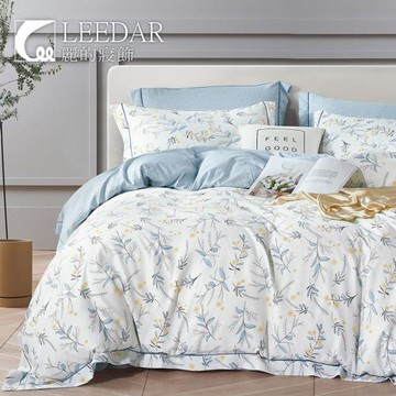 LEEDAR 麗的   蟬鳴吱吱  頂級使用吸溼排汗萊賽爾纖維特大涼被床包組床包高度35公分