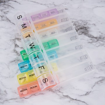 TRAVELON  1周藥品收納盒(七彩)