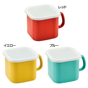 日本 Pearl 珍珠金屬 角型 琺瑯 湯杯 (12cm)