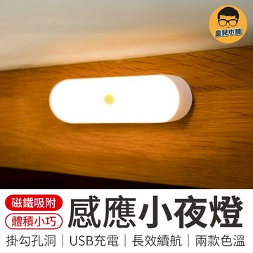 LED感應小夜燈 磁吸感應燈 感應小夜燈 感應走廊燈 USB充電小夜燈 玄關床頭燈 床頭櫥櫃燈