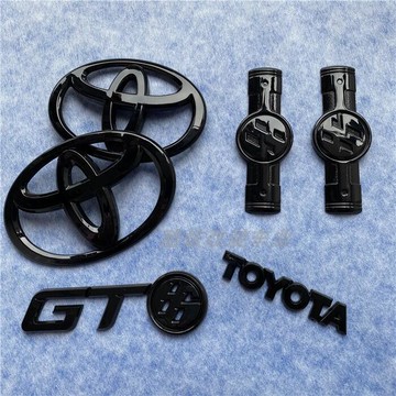 適用於86黑色個性gt86車型前後車標 葉子板 圓標 字母標