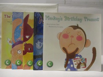 【書寶二手書T5／少年童書_YM5】Monkey's Birthday Present等_5本合售_附殼