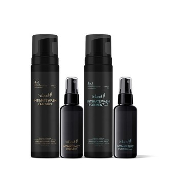 isLeaf 4入超值組 韓國 男性私密激淨慕絲200ml*2 + 男性私密 噴霧60ml*2
