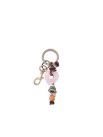 Multi Pebble Charm Bag Accessory [Pink]