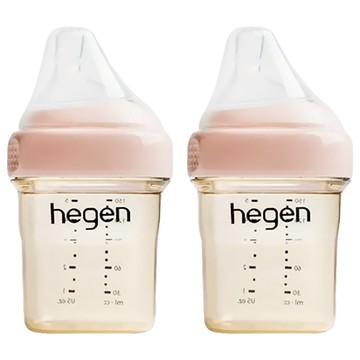 hegen 金色奇蹟PPSU多功能方圓型寬口奶瓶 2件組  嫣粉色  150ml  1組