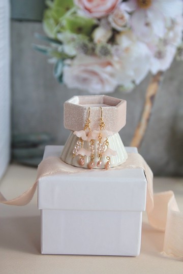 耳環 飾品 花耳環 花辦耳環 流蘇耳環 乾花耳環 少女風 日系作品