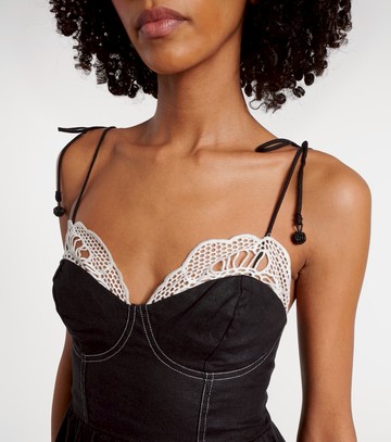 Farm Rio Linen lace midi dress