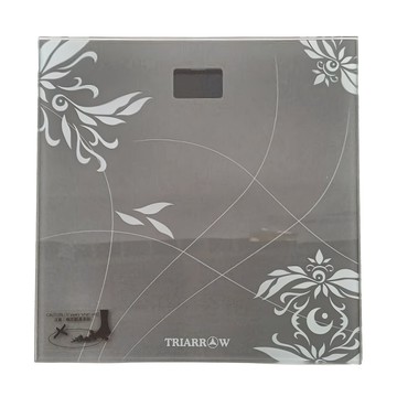 TRIARROW 三箭牌 纖體LCD體重秤  5-180kg  高品質ABS環保材質  6mm高強度鋼化玻璃  EB-8080  灰色  1個